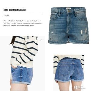 Frame Le Grand Garçon Denim Shorts